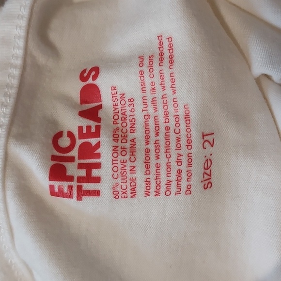 EPIC threads toddler girls shirt long sleeve size 2T in excellent condition - Picture 4 of 4